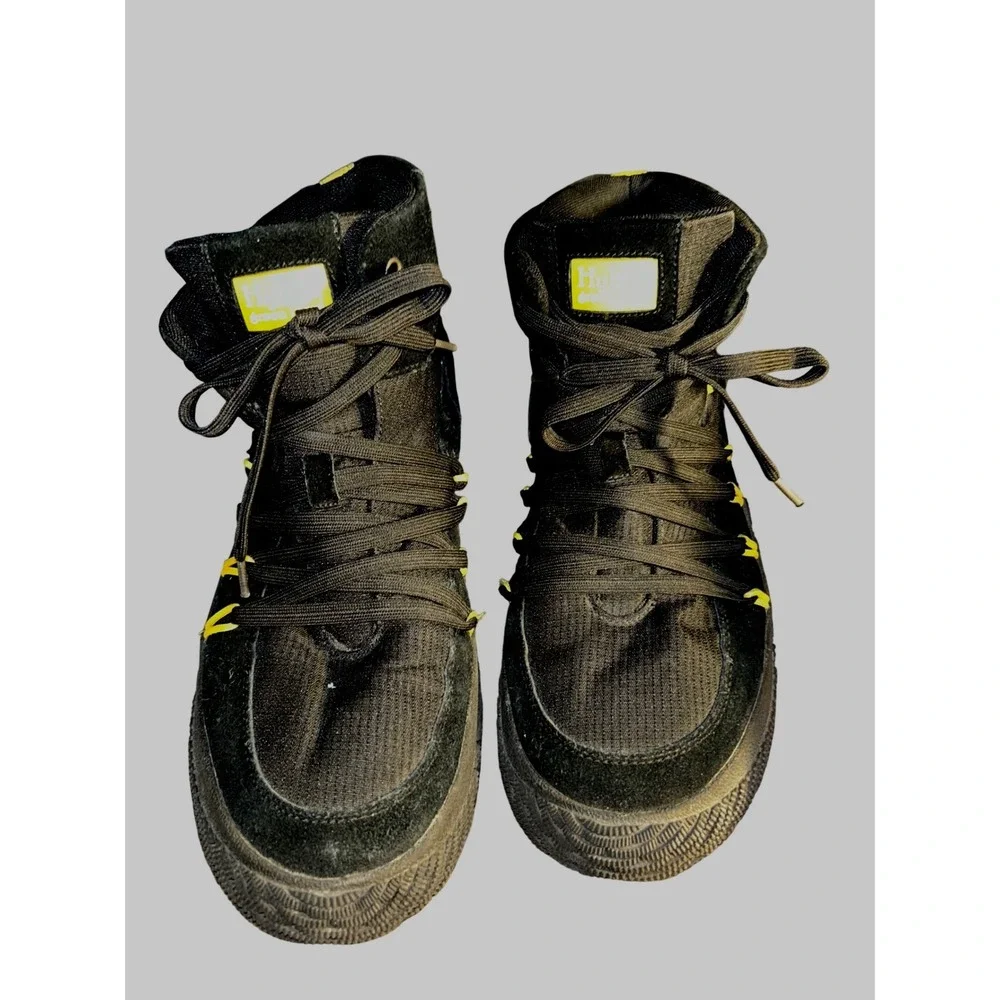 Hybrid Green Label The Legend Black Yellow High Top Sneakers HGL3012 Mens 12